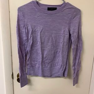 BANANA REPUBLIC purple long sleeve sweater w/ shoulder detail 100% merino wool